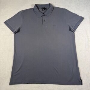 BOSS Hugo Boss Mens Regular Pima Cotton Polo Shirt Slate Blue Short Sleeve XL